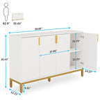 Mobile credenza da cucina da 55 pollici, mobile buffet con spazio di archiviazione
