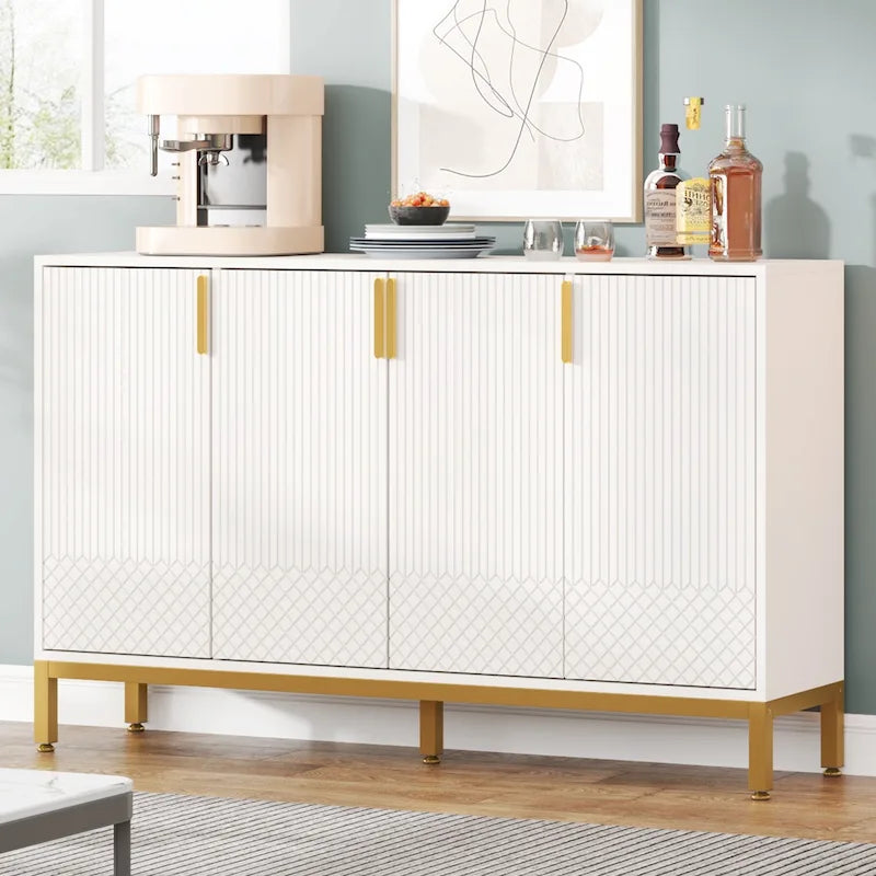 Mobile credenza da cucina da 55 pollici, mobile buffet con spazio di archiviazione