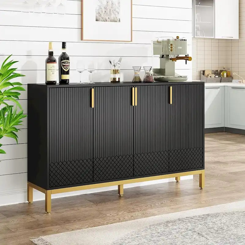 Mobile credenza da cucina da 55 pollici, mobile buffet con spazio di archiviazione