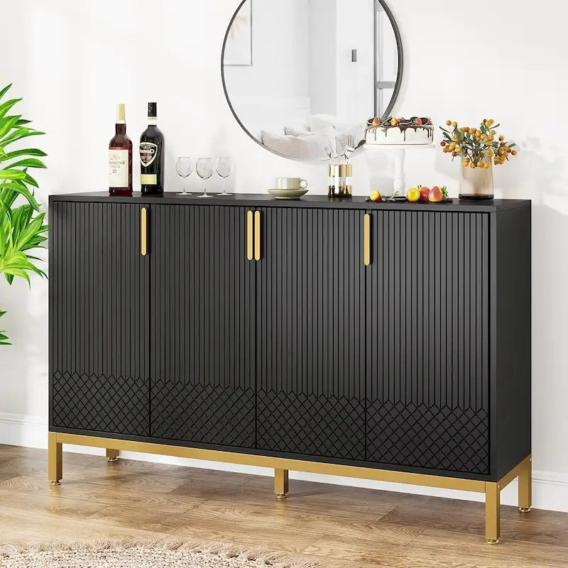 Mobile credenza da cucina da 55 pollici, mobile buffet con spazio di archiviazione