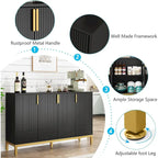 Mobile credenza da cucina da 55 pollici, mobile buffet con spazio di archiviazione