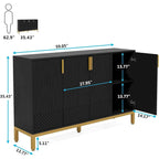Mobile credenza da cucina da 55 pollici, mobile buffet con spazio di archiviazione