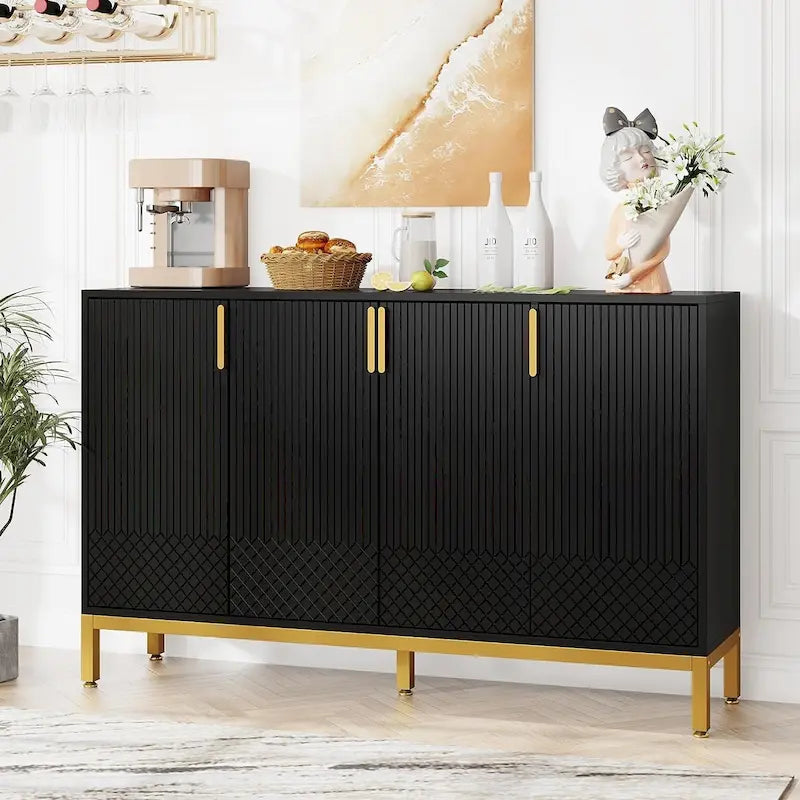 Mobile credenza da cucina da 55 pollici, mobile buffet con spazio di archiviazione