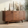 Madia Scandi Buffet Mobile TV con Cassetti e Gambe in Legno per TV fino a 65 pollici