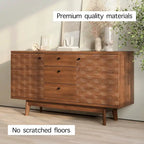 Madia Scandi Buffet Mobile TV con Cassetti e Gambe in Legno per TV fino a 65 pollici