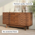 Madia Scandi Buffet Mobile TV con Cassetti e Gambe in Legno per TV fino a 65 pollici