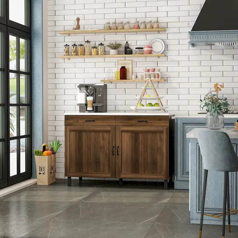 Versatile mobile isola cucina/pensile multiuso in marmo