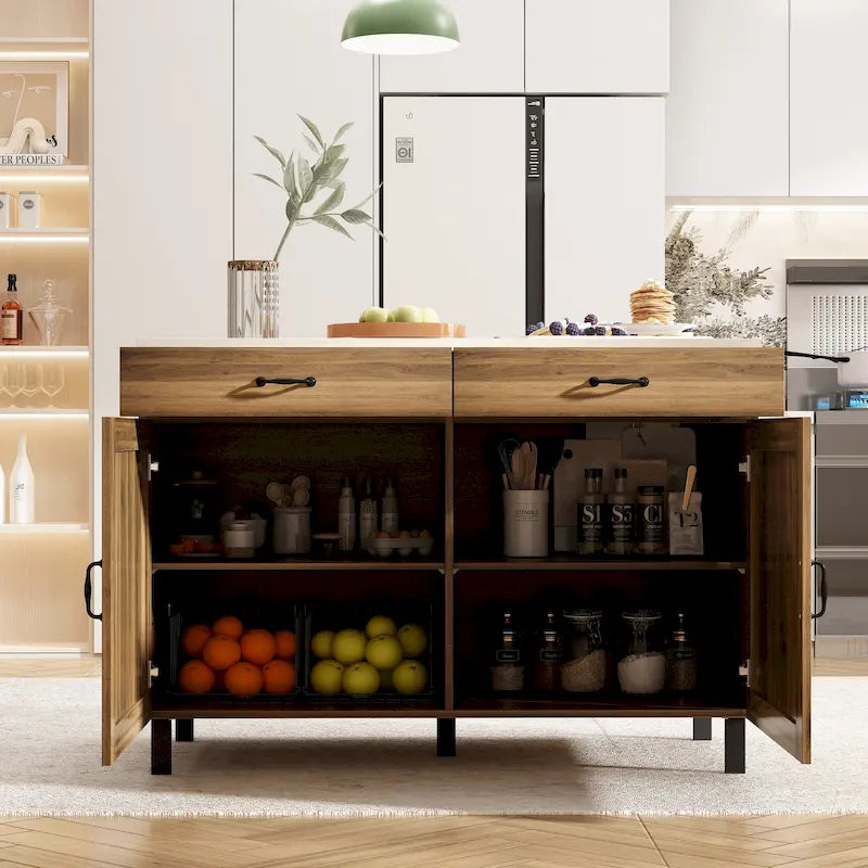 Versatile mobile isola cucina/pensile multiuso in marmo