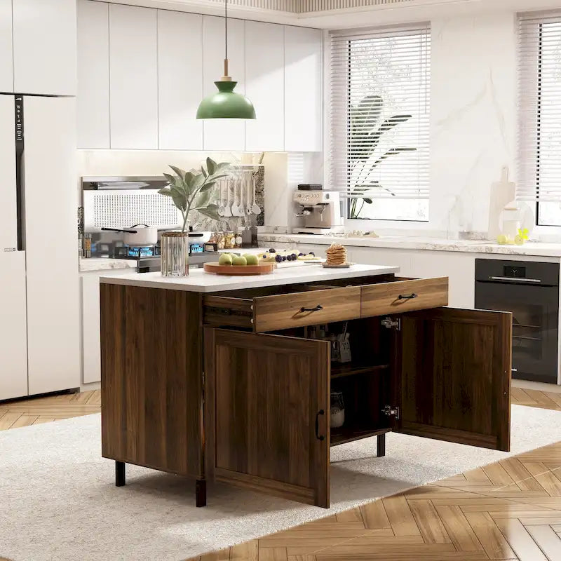 Versatile mobile isola cucina/pensile multiuso in marmo