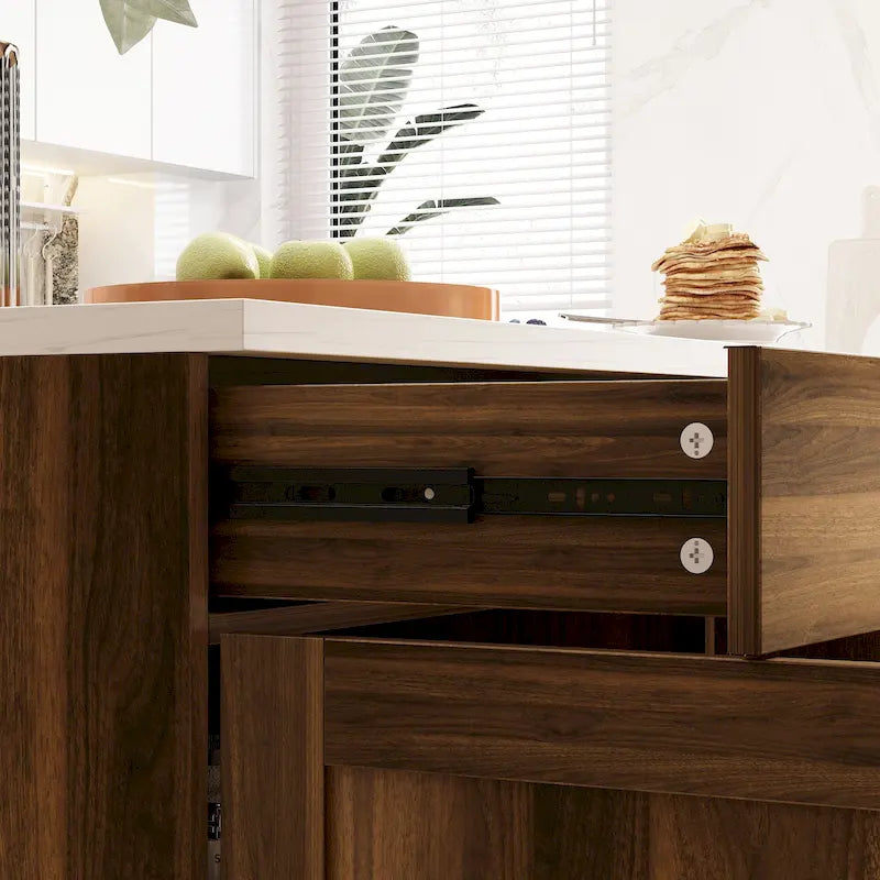 Versatile mobile isola cucina/pensile multiuso in marmo