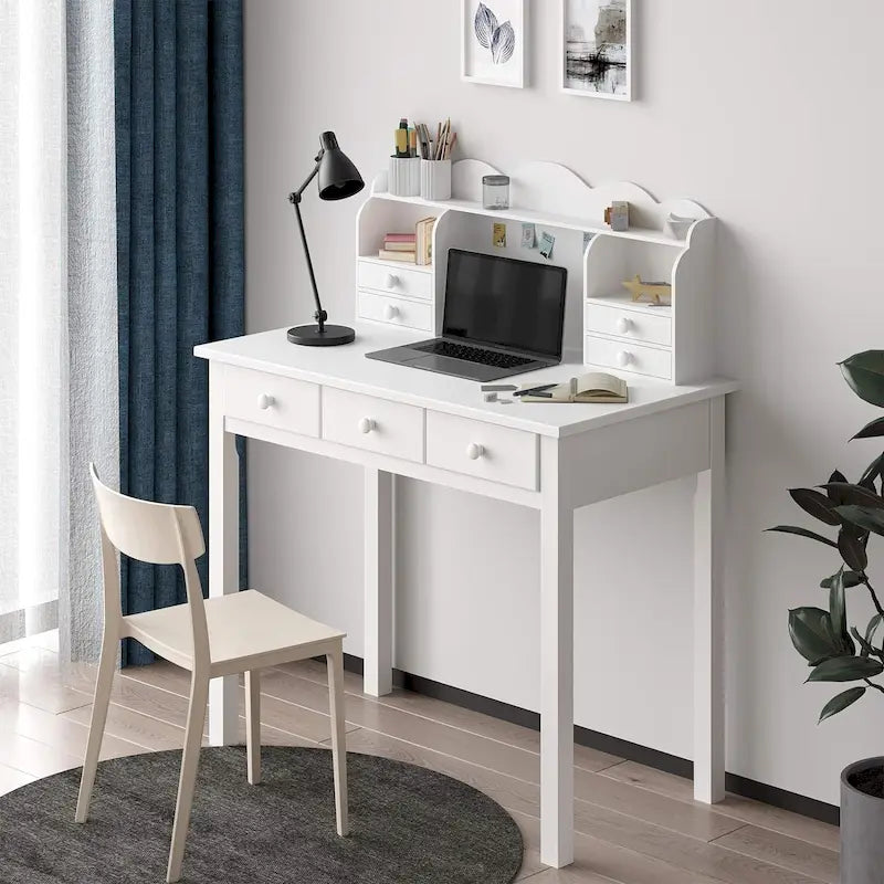 Scrivania per computer con porta USB Scrivania da ufficio con 7 cassetti