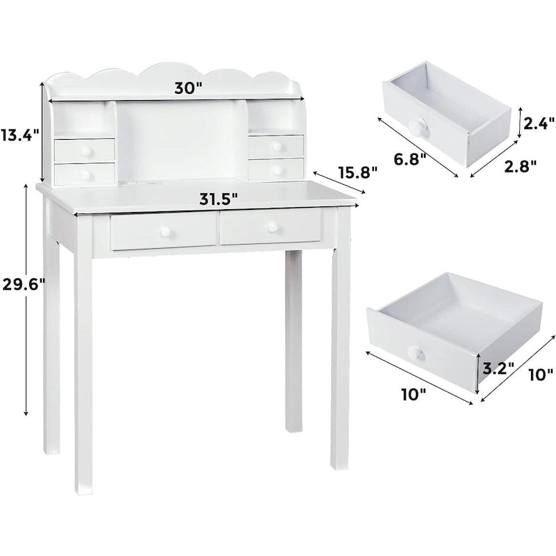 Scrivania per computer con porta USB Scrivania da ufficio con 7 cassetti