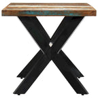 Tavolo da Pranzo 160x80x75 cm in Legno Massello di Recupero - Multicolore