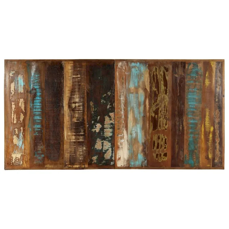 Tavolo da Pranzo 160x80x75 cm in Legno Massello di Recupero - Multicolore