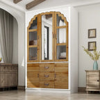 Grande armadio doppio in stile vintage con dettagli in metallo
