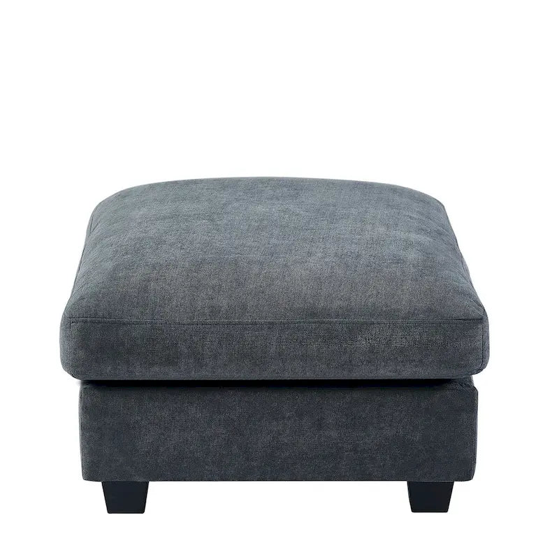 Divano sezionale grande moderno trasformabile a forma di L imbottito in piuma con chaise longue reversibile - 129,9L x 72P x 31,5A