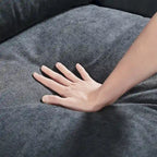 Divano sezionale grande moderno trasformabile a forma di L imbottito in piuma con chaise longue reversibile - 129,9L x 72P x 31,5A