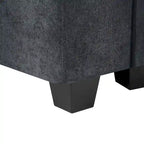 Divano sezionale grande moderno trasformabile a forma di L imbottito in piuma con chaise longue reversibile - 129,9L x 72P x 31,5A
