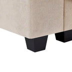 Divano sezionale grande moderno trasformabile a forma di L imbottito in piuma con chaise longue reversibile - 129,9L x 72P x 31,5A