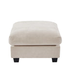 Divano sezionale grande moderno trasformabile a forma di L imbottito in piuma con chaise longue reversibile - 129,9L x 72P x 31,5A