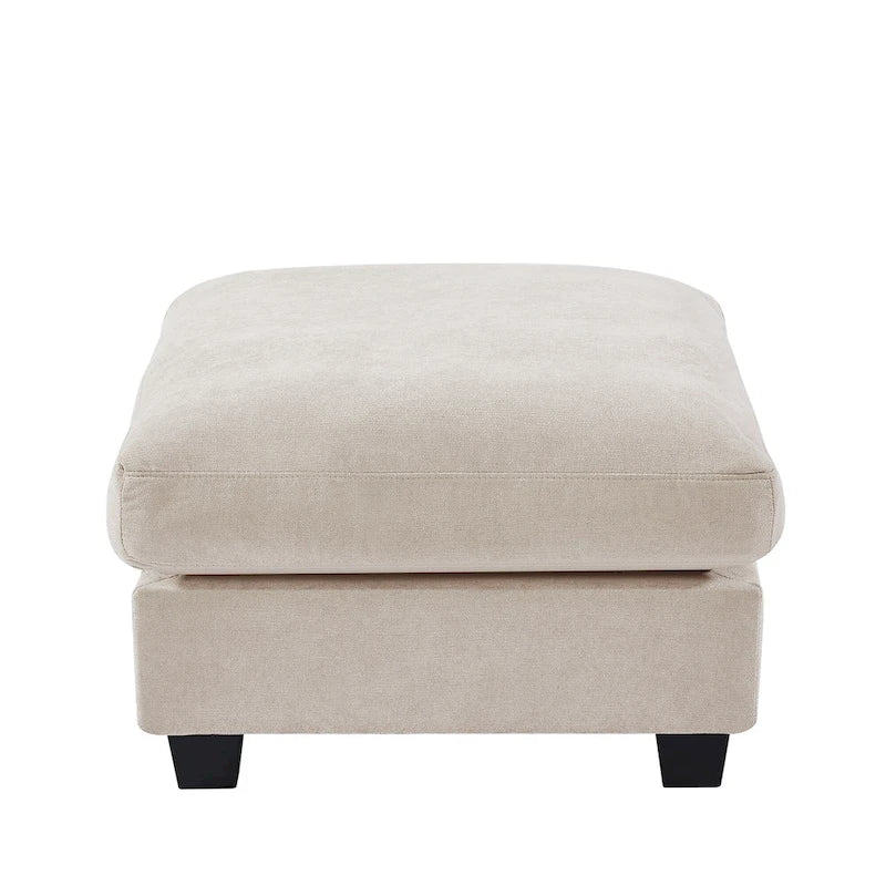 Divano sezionale grande moderno trasformabile a forma di L imbottito in piuma con chaise longue reversibile - 129,9L x 72P x 31,5A