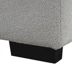 Divano Sezionale Trasformabile con Rivestimento in Tessuto e Pouf Contenitore Mobile, Divano Letto Estraibile a L