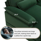 Divano a U 123*55 con Consolle, Portabicchieri e Porte USB, Divano Letto Simmetrico a U Rivestito a 6 Posti con Chaise longue