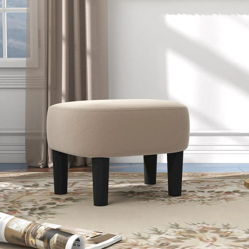 Poltrona girevole con pouf, comoda poltrona a barilotto girevole a 360 gradi in velluto per camera da letto, sala lettura