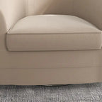Poltrona girevole con pouf, comoda poltrona a barilotto girevole a 360 gradi in velluto per camera da letto, sala lettura