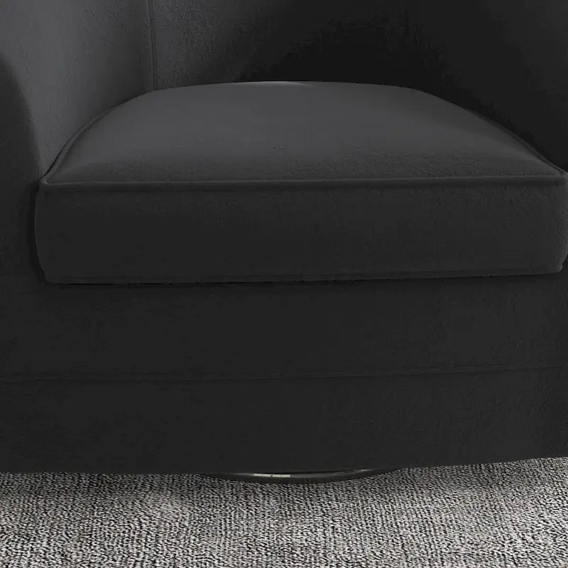 Poltrona girevole con pouf, comoda poltrona a barilotto girevole a 360 gradi in velluto per camera da letto, sala lettura