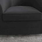 Poltrona girevole con pouf, comoda poltrona a barilotto girevole a 360 gradi in velluto per camera da letto, sala lettura