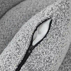 Poltrona girevole accentata in tessuto bouclé Sherpa