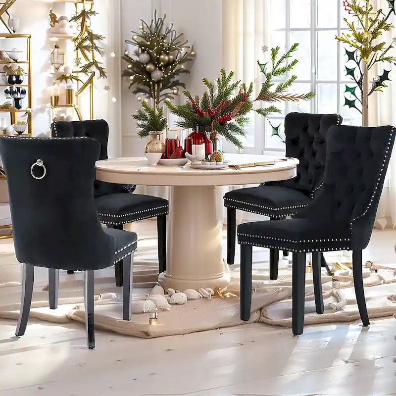 Sedie da pranzo, sedie da cucina di lusso imbottite in velluto
