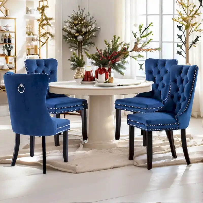 Sedie da pranzo, sedie da cucina di lusso imbottite in velluto