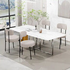 Sedie da pranzo, sedie da cucina Mid Century Modern imbottite in Bouclé