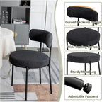 Sedie da pranzo, sedie da cucina Mid Century Modern imbottite in Bouclé