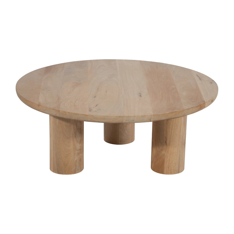 Coppia elegante di tavolini boho in legno di mango