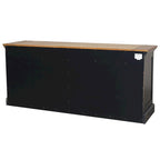 Credenza in legno, mobile contenitore per ufficio, porta TV, nero