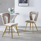Sedia da pranzo moderna con gambe in metallo
