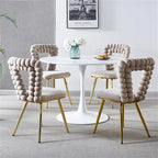 Sedia da pranzo moderna con gambe in metallo