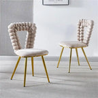 Sedia da pranzo moderna con gambe in metallo