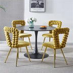 Sedia da pranzo moderna con gambe in metallo