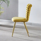 Sedia da pranzo moderna con gambe in metallo