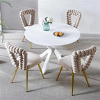 Sedia da pranzo moderna con gambe in metallo