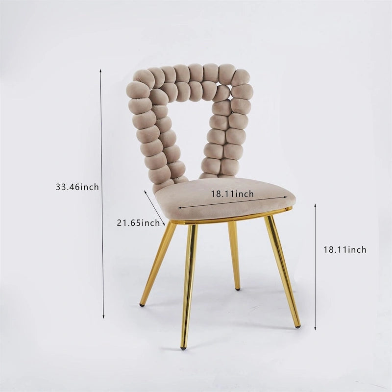Sedia da pranzo moderna con gambe in metallo