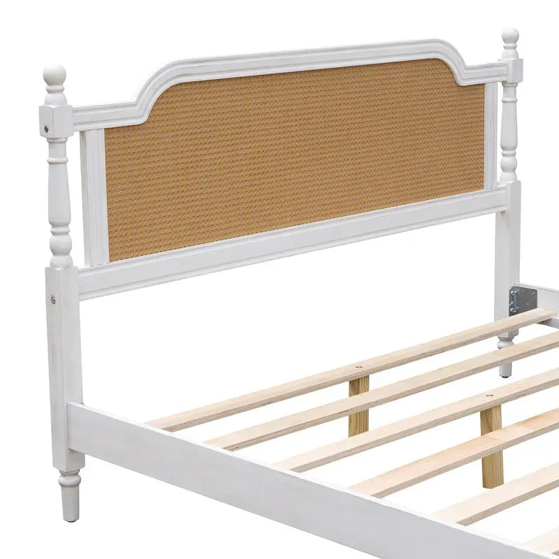 Giroletto in rattan stile tradizionale, non è richiesta la rete a doghe con cornice
