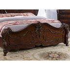 Letto in legno massello tradizionale con pannello