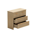 Comodino in Rattan a 4 Cassetti