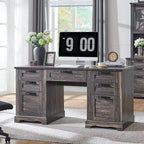 Scrivania direzionale da 60 pollici in stile rustico, scrivania per ufficio domestico in legno, scrivania per computer
